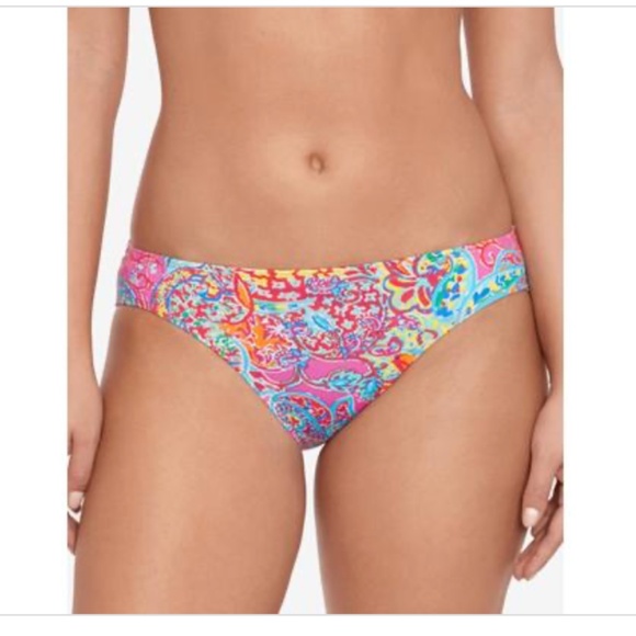 NWT Lauren Ralph Lauren Women's Print Hipster Swim Bottom Swimsuit 6, Multi - Picture 1 of 1